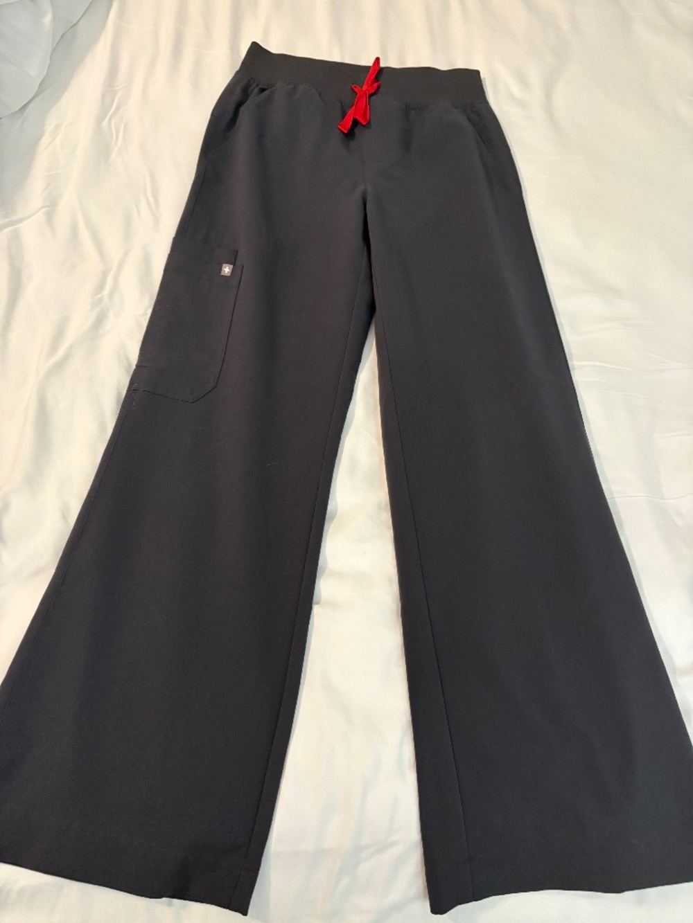 XSP Charcoal High Waisted Isabel Wide Leg - Petite Scrub Pant